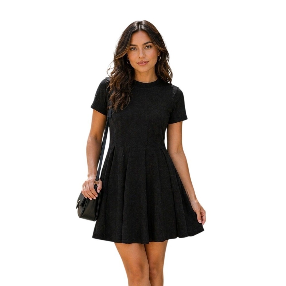 Torrid Fit and Flare Dress Black Mock Neck Open Back - Size 2/XXL
